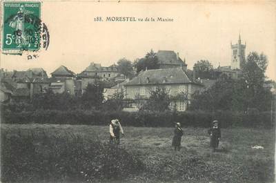 CPA FRANCE 38 "Morestel, vu de la Manine"