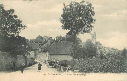 CPA FRANCE 38 "Morestel, Route du Bouchage"