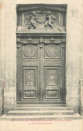 CPA FRANCE 75001 "Paris, Porte de l'Eglise Saint Louis en l'Ile"