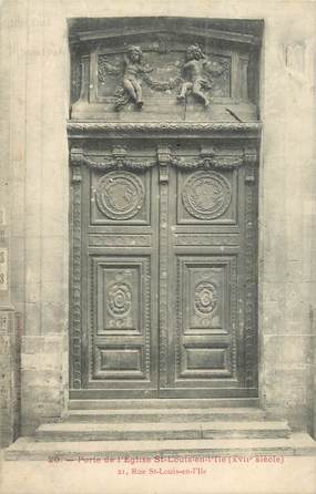 CPA FRANCE 75004 "Paris, Porte de l'Eglise Saint Louis en l'Ile"