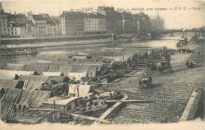 CPA FRANCE 75004 "Paris, Port du Mail, marché aux pommes"