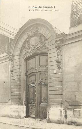 CPA FRANCE 75006 "Paris, Porte rue du Regard, Petit Hotel de Verrue"