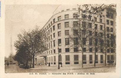 CPA FRANCE 75007 "Paris, l'avenue de Saxe, La poste"