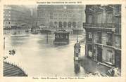 75 Pari CPA FRANCE 75008 "Paris, Inondations 1910, Gare Saint Lazare et rue de Rome"