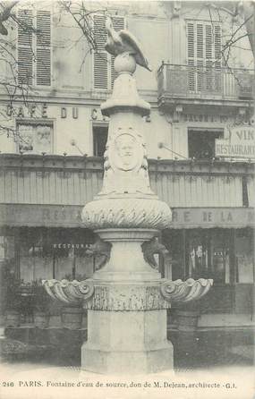 CPA FRANCE 75011 "Paris, Fontaine M. Dejean, square Pas de loup"