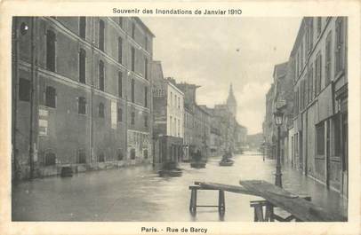 CPA FRANCE 75012 "Paris, Inondations 1910, Rue de Bercy"