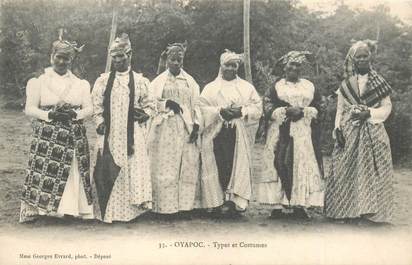 CPA GUYANE "Oyapoc, types et costumes"