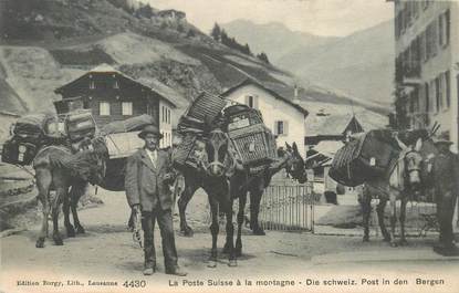 CPA SUISSE "La Poste suisse à la montagne"