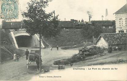 CPA FRANCE 52 "Chalindrey, le pont du chemin de fer"