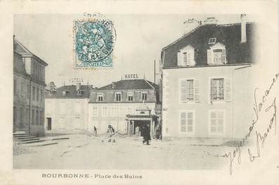 CPA FRANCE 52 "Bourbonne, place des bains"