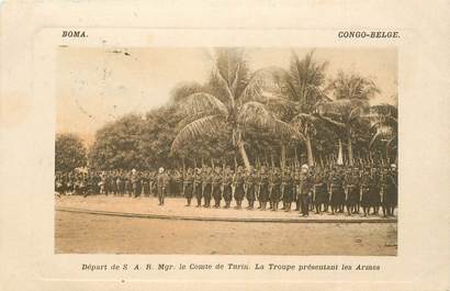 CPA CONGO BELGE "Troupe présentant les armes"