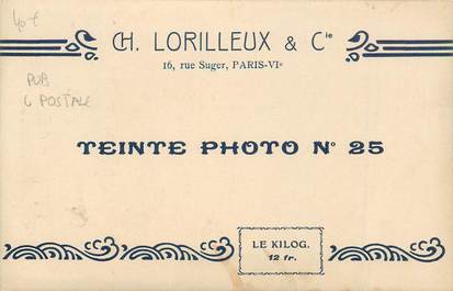 CPA PUBLICITE CARTE POSTALE " Ch. LORILLEUX & Cie, Paris"