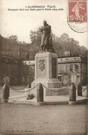 CPA FRANCE 51 "Sainte Menehould" MONUMENT AUX MORTS