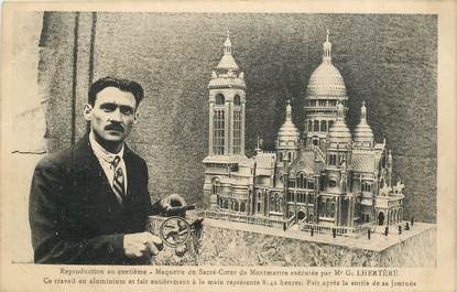 CPA FRANCE 75018 "Paris, représentation de Montmartre en maquette en aluminium"