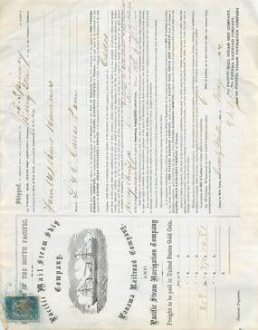 LOT 9 CONNAISSEMENTS (Lettres de transport maritime) USA / 1872