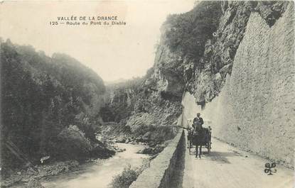 CPA FRANCE 74 "Vallée de la Drance, Route du Pont du Diable"