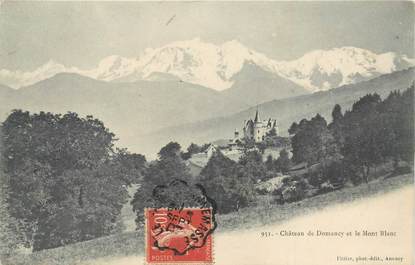 CPA FRANCE 74 "Chateau de Domancy et le Mont Blanc"