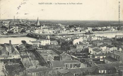 CPA FRANCE 85 "Saint Gilles, le panorama et le pont reliant"