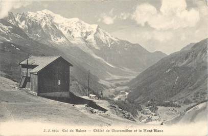 CPA FRANCE 74 "Col de Balme, Chalet de Charamillon et le Mont Blanc"