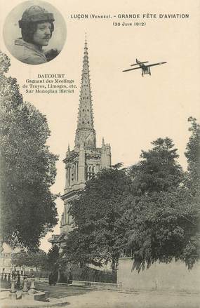 CPA FRANCE 85 "Luçon, Daucourt, gagnant des meetings de Troyes, limoges" AVIATION