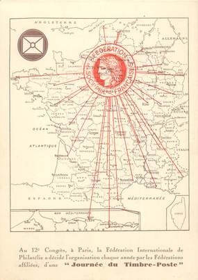 CPA JOURNEE DU TIMBRE POSTE / PHILATELIE