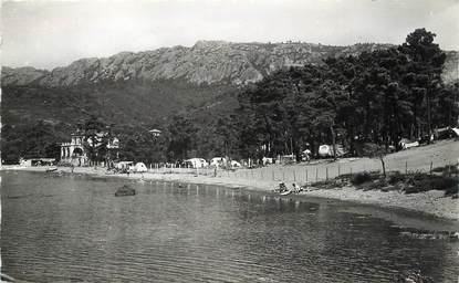 CPSM FRANCE 83 "Agay, la plage et le terrain de camping d'Agay Soleil"