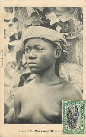 CPA NU AFRIQUE "Congo belge, Jeune fille Manyanga"