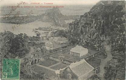 CPA VIETNAM / INDOCHINE "Annam, entrée de la grotte et les montagnes de Marbre"