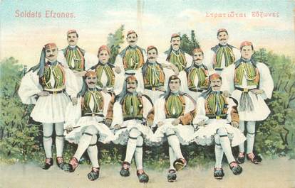 CPA GRECE SALONIQUE "Soldats Efzones"