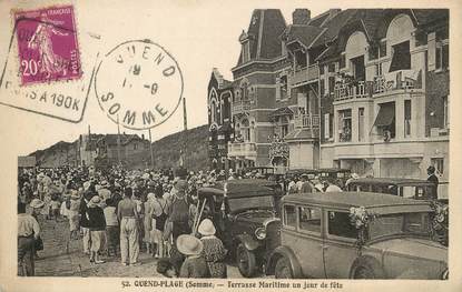 CPA FRANCE 80 "Quend plage, terrasse maritime un jour de fête"