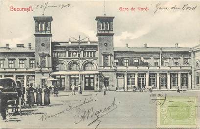 CPA ROUMANIE "Bucarest, la gare"