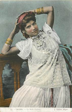 CPA ALGERIE / SCENES ET TYPES / GEISER "La Belle Fathma"