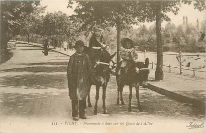 CPA FRANCE 03 "Vichy, promenade à ânes"