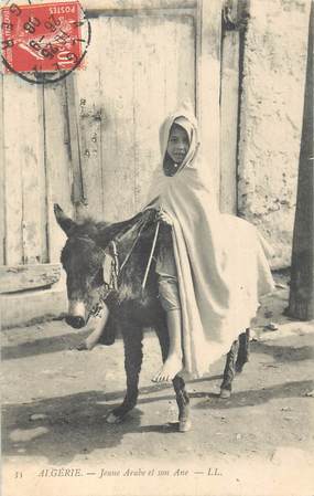 CPA ALGERIE "Jeune arabe et son âne"