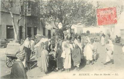 CPA TUNISIE "Bizerte, place du Marché"