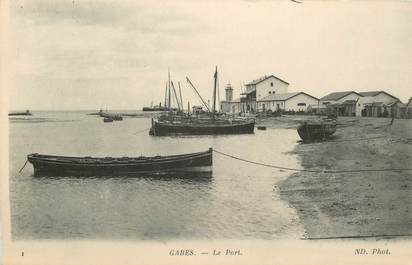 CPA TUNISIE "Gabès, le port"