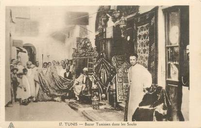 CPA TUNISIE "Tunis, bazar dans les souks"