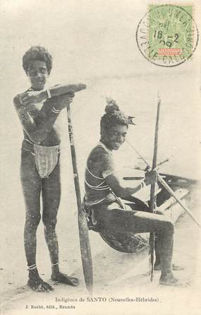 CPA NOUVELLES HEBRIDES VANUATU "Indigènes de Santo"