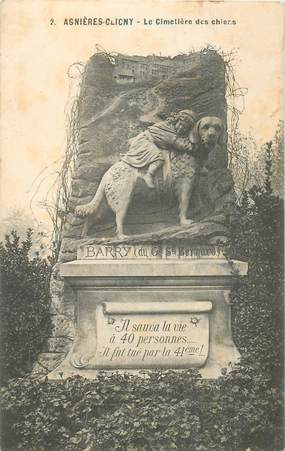 CPA FRANCE 92 "Asnières Clichy, Cimetière de chiens"