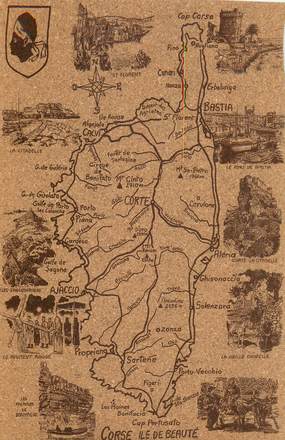 RARE CPA PANORAMIQUE EN LIEGE souple FRANCE 20 "Corse"