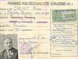 Vieux Papier Petit papier PERMIS NATIONAL de CHASSE