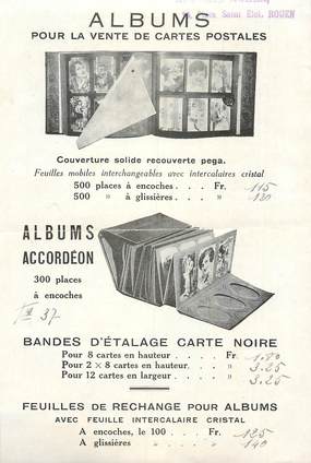 PAPIER PUBLICITAIRE sur la carte postale / FOURNITURE ALBUM / avec enveloppe