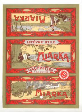 PAPIER PUBLICITAIRE BISCUIT LEFEVRE UTILE "Miarka, gaufrettes à la cerise"