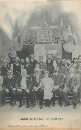 CPA FRANCE 75019 "Paris, Comité des Fêtes, 1908, rue de Crimée"