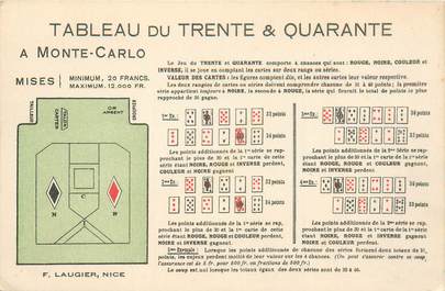 CPA JEU / CASINO / MONACO / CARTES