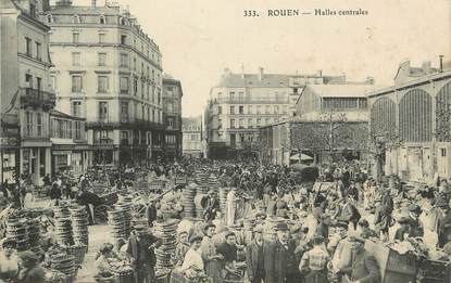 CPA FRANCE 76 "Rouen, Halles centrales" MARCHE