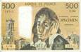 CPSM REPRODUCTION BILLET BANQUE 500 Francs