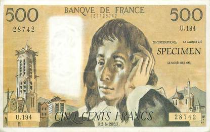 CPSM REPRODUCTION BILLET BANQUE 500 Francs