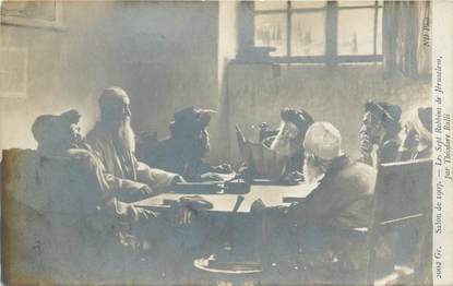 CPA JUDAICA "Sept Rabbins de Jérusalem" / Salon 1907