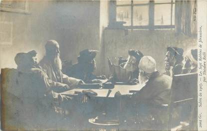 CPA JUDAICA "Sept Rabbins de Jérusalem" / Salon 1907